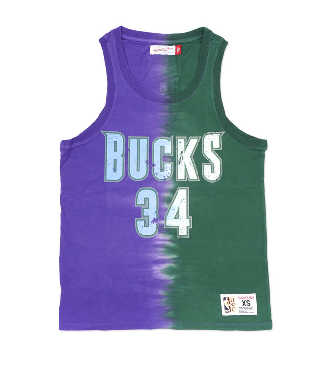 MITCHELL AND NESS Bucks Ray Allen Name And Number Tie Dye Tank Top