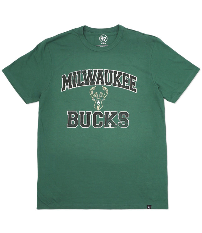 47 Brand Milwaukee Bucks Union Arch Franklin T-Shirt - Green - MODA3