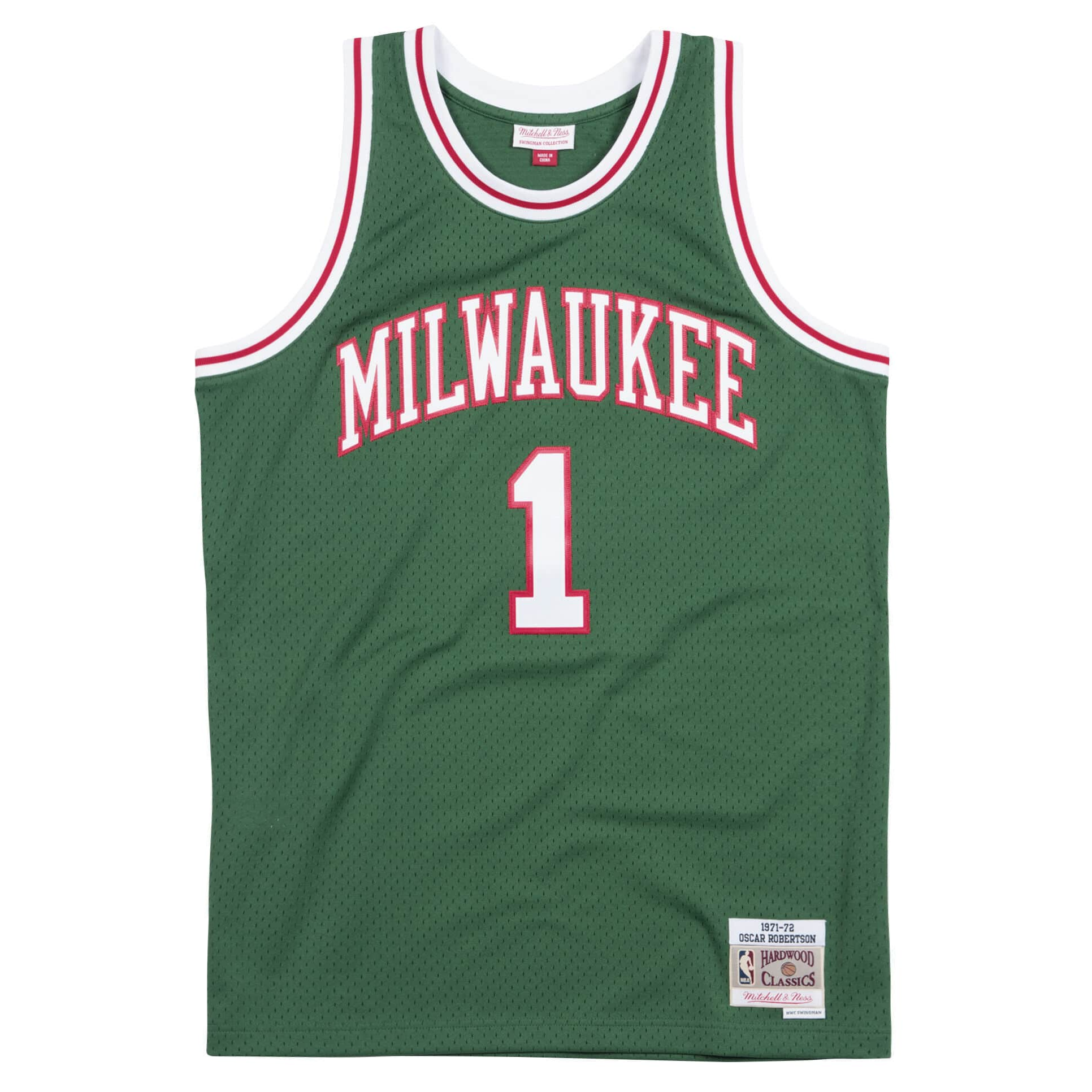 Men's Mitchell & Ness Oscar Robertson Green Milwaukee Bucks 1970-71 Hardwood Classics 75th Anniversary Diamond Swingman Jersey