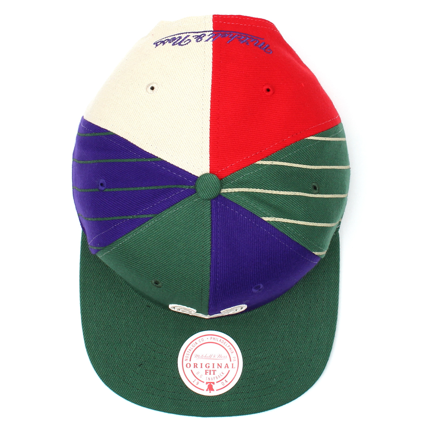 Mitchell and Ness Bucks What The Pinstripe Snapback Hat