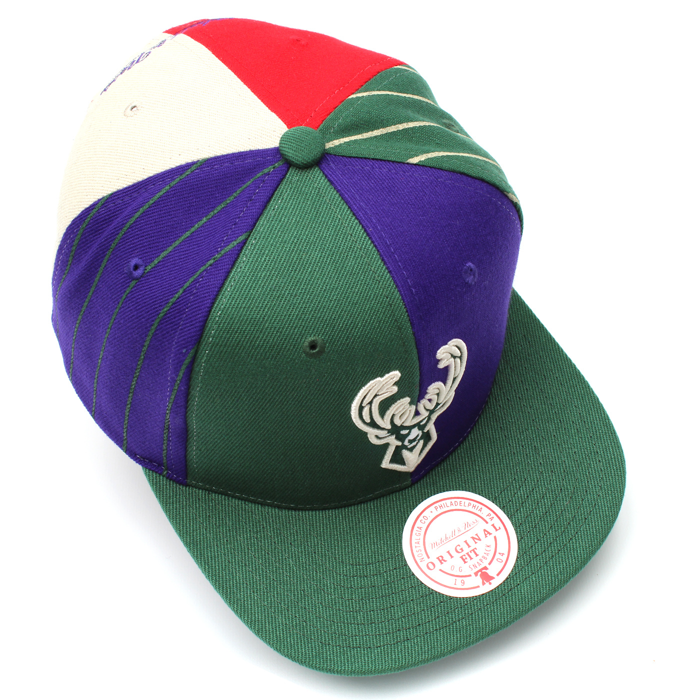 Mitchell and Ness Bucks What The Pinstripe Snapback Hat