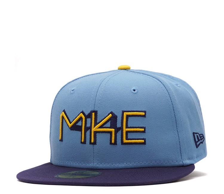 New Era 59FIFTY Milwaukee Brewers City Connect 2022 Fitted Hat Light Blue