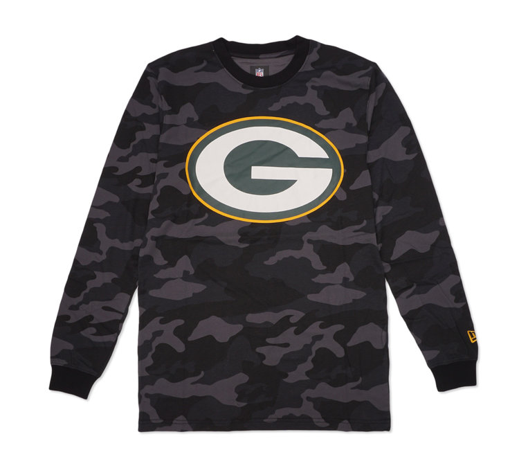 Green Bay Packers New Era Camo Wordmark T-Shirt