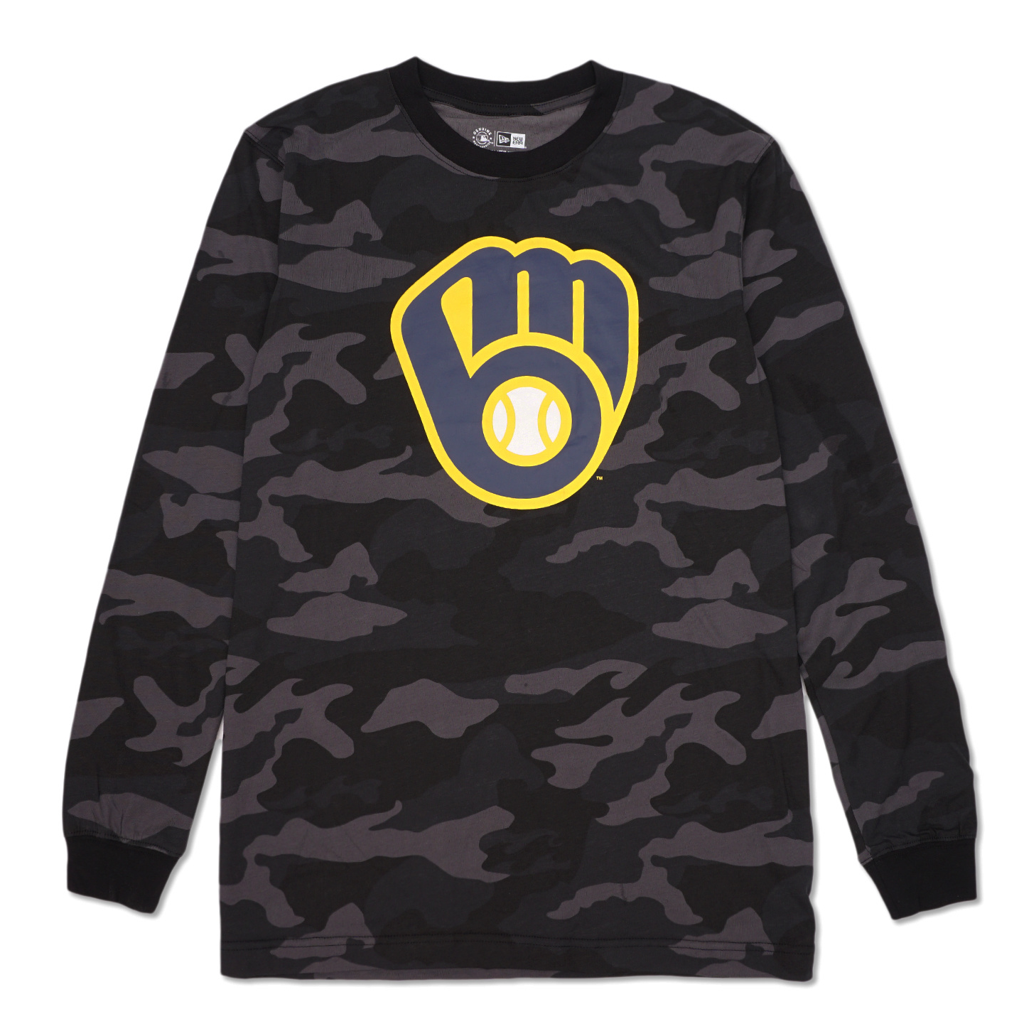 Milwaukee Brewers Nike Camo Logo T-Shirt - Black