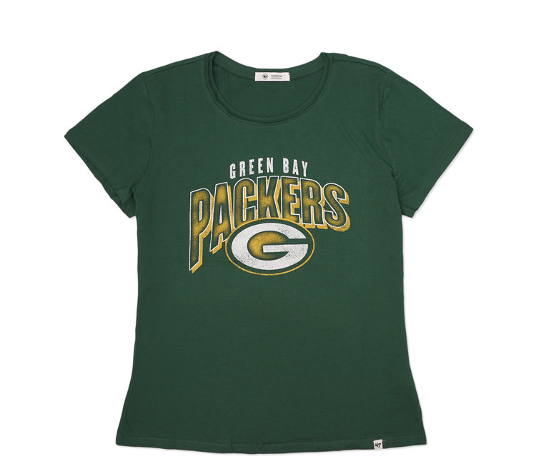 Green Bay Packers Women's Bottle Green Flanker Stripe T-Shirt