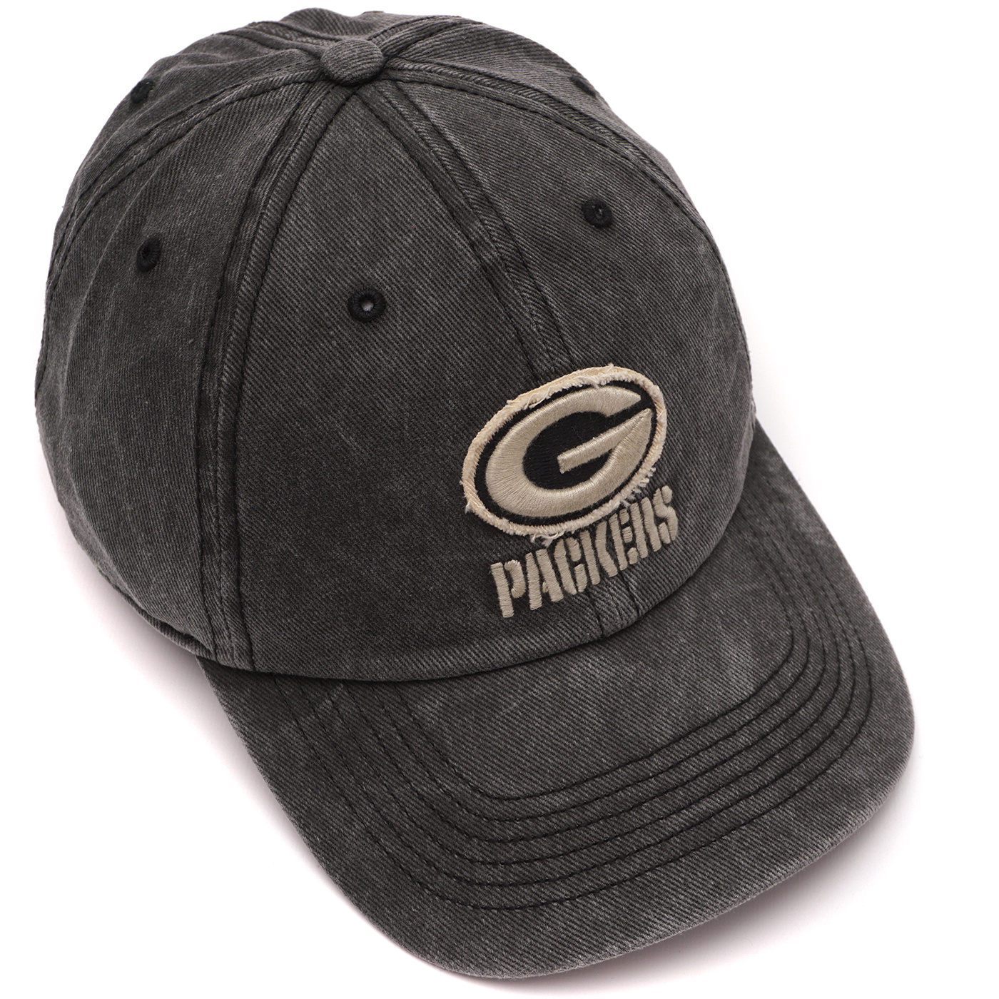 Men's '47 Black Green Bay Packers Esker Clean Up Adjustable Hat