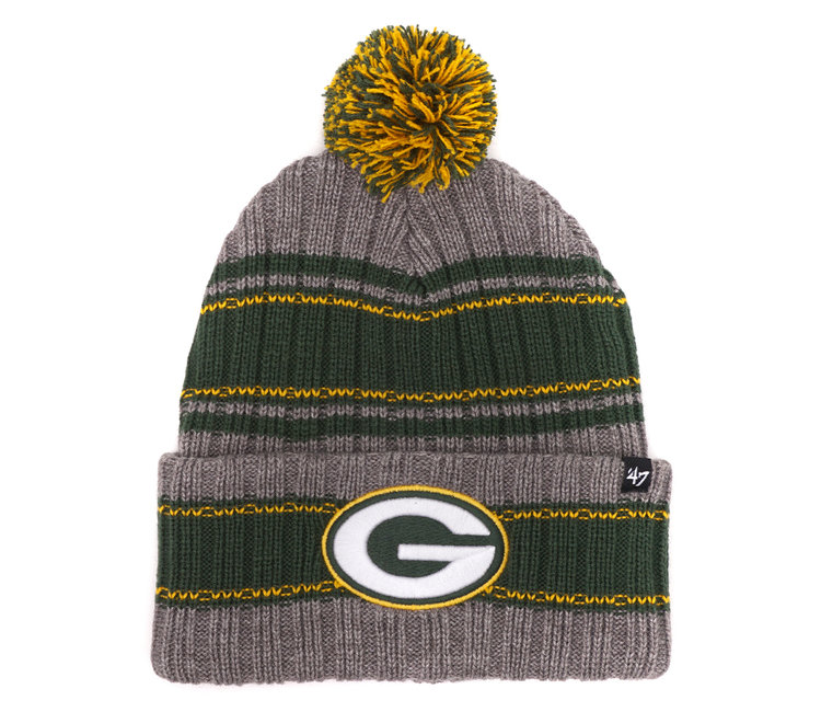 Green Bay Packers New Era 2023 Green Sideline Cuffed Knit Hat with Pom