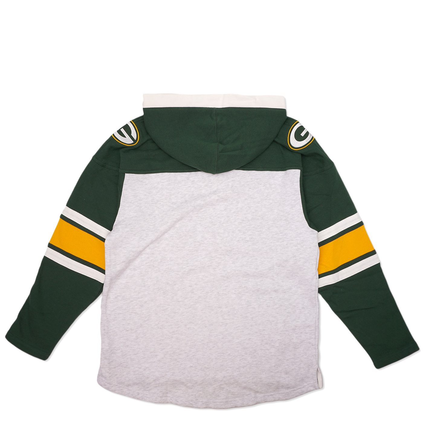 47 Brand Men's '47 Gray Green Bay Packers Gridiron Lace-Up Pullover Hoodie  - Macy's