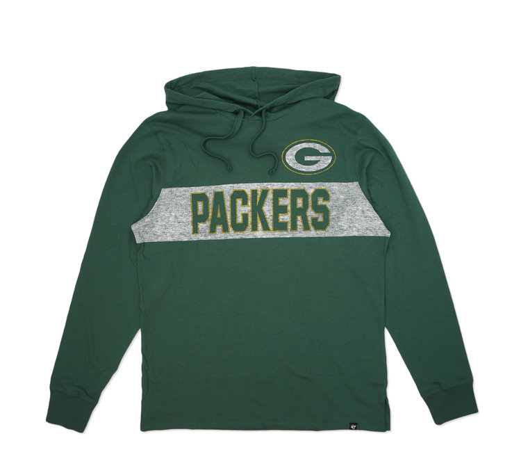 Green Bay Packers Throwback Logo Hoodie 47 Brand Mens Small Excellent  Condition