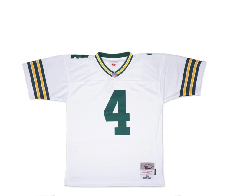 Green Bay Packers #4 Brett Favre Mitchell & Ness Split Legacy