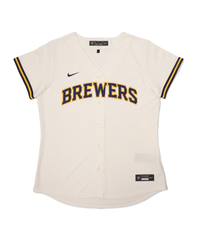 Nike Milwaukee Brewers Replica Home Jersey - Cream - MODA3