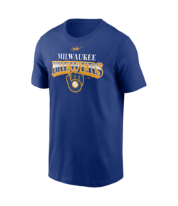 NIKE BREWERS COOPERSTOWN COLLECTION REWIND ARCH TEE