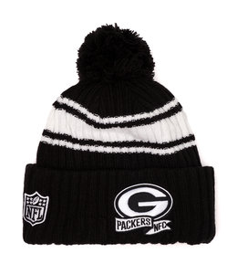 New Era Green Green Bay Packers 2022 Sideline Ink Dye Cuffed Knit Hat