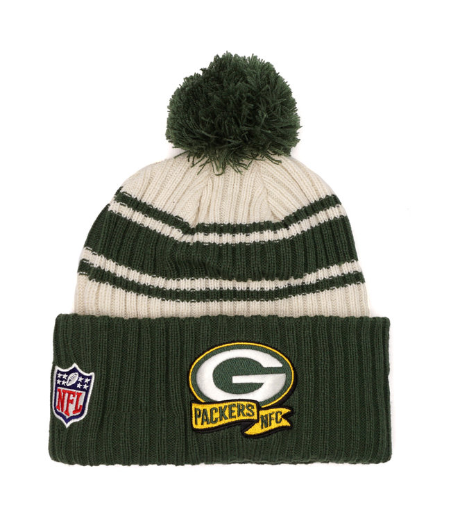 NFL Green Bay Packers Cuffed Pom-Pom Beanie Hat Winter By New Era