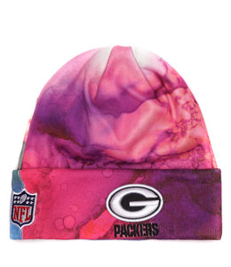 Green Bay Packers New Era GB Interlock Stripe Knit Hat at the