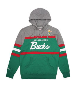 Milwaukee Bucks Hooded Sweatshirt Hoodie Retro NBA Mitchell & Ness  -Men's L -NEW