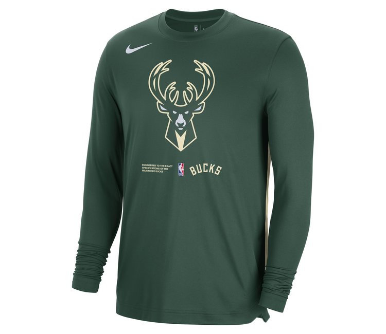 Youth Nike Green Milwaukee Bucks Team Essential Practice - Performance Long  Sleeve T-Shirt