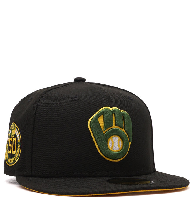 New Era Milwaukee Brewers 'Pack' 59Fifty Fitted Hat - Black - MODA3
