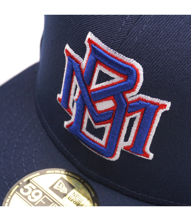 New Era Milwaukee Brewers 'Pabst' 59Fifty Fitted Hat Navy MODA3