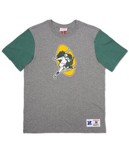 MITCHELL AND NESS PACKERS COLOR BLOCKED TEE