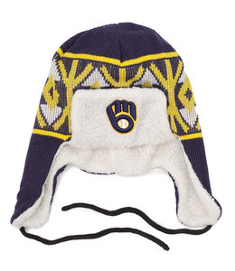 NEW ERA BREWERS TRAPPER KNIT HAT