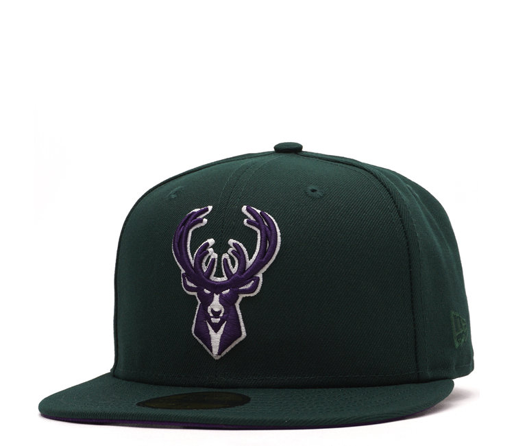 New Era Milwaukee Bucks Script 59FIFTY Fitted Hat - Dark Green/Purple -  MODA3