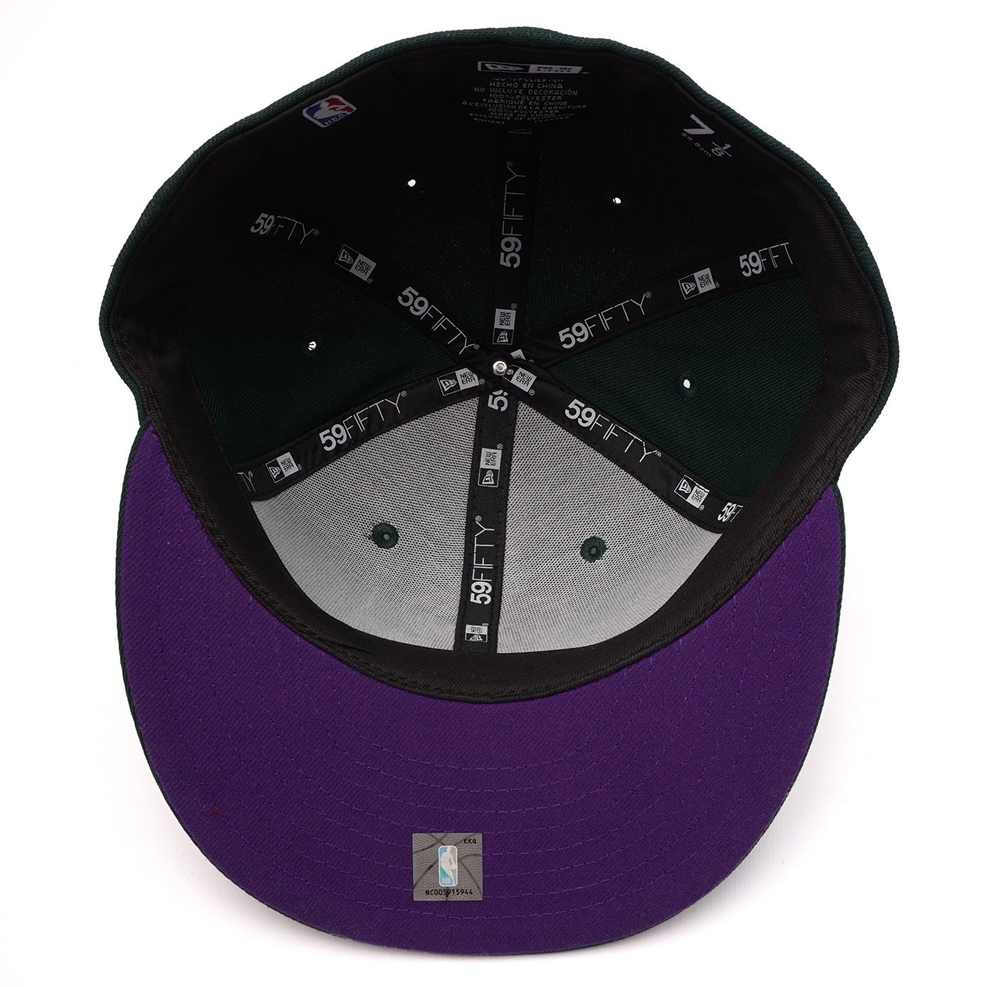 New Era Men's Bucks Script 59FIFTY Fitted Hat Green/Purple Size 7 5/8 | MODA3