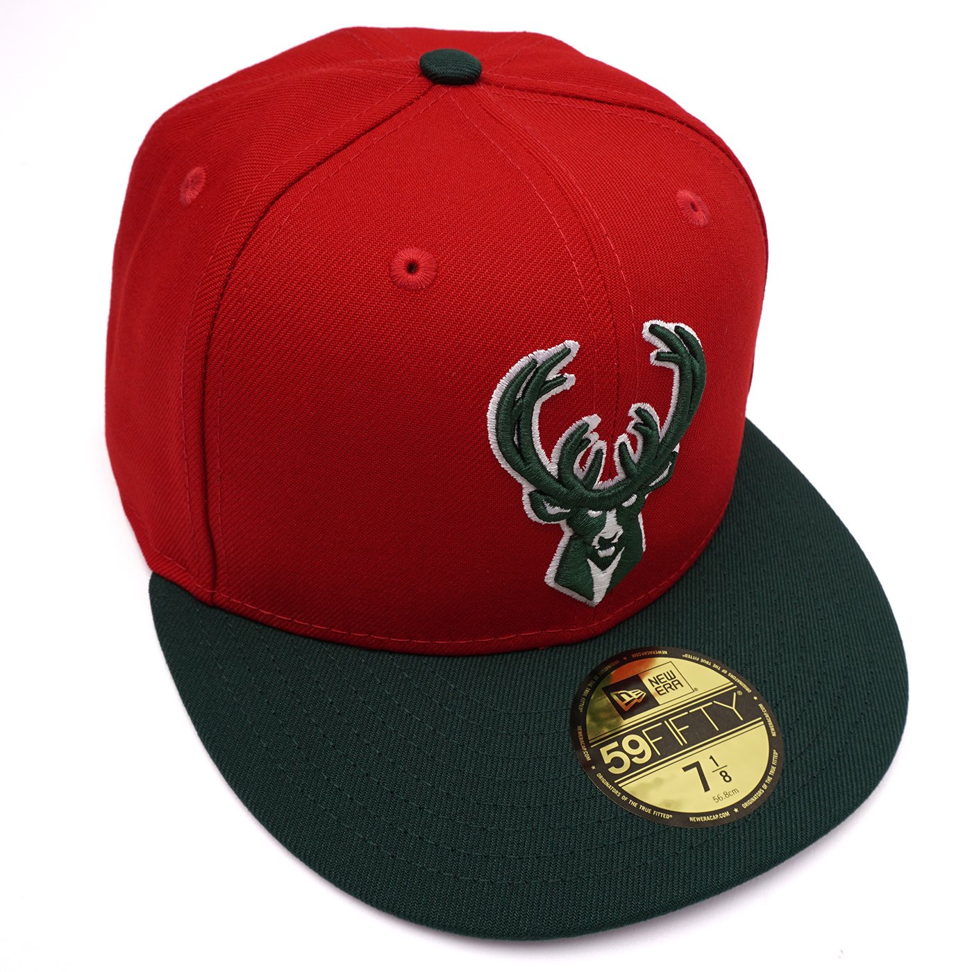 New Era 59FIFTY Arch Green Milwaukee Bucks Fitted Hat / 7 1/4