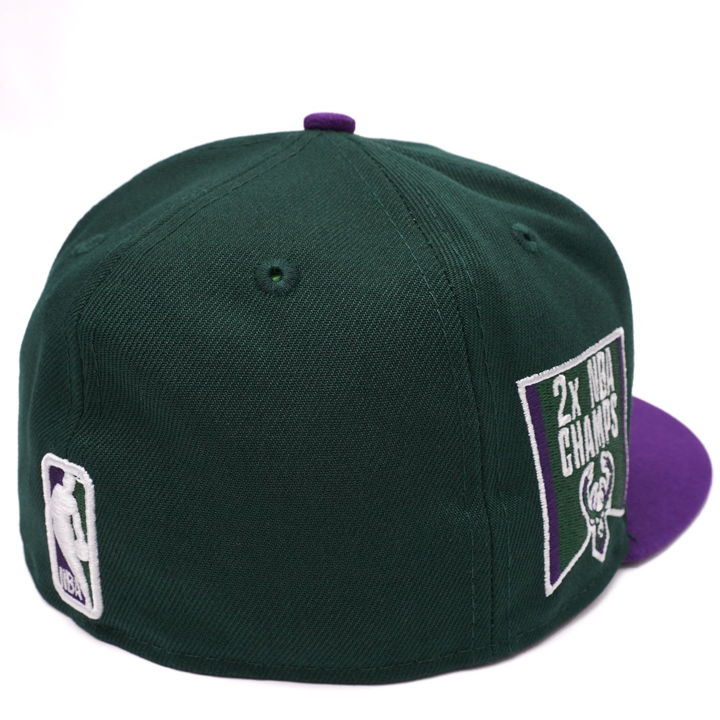Men's Milwaukee Bucks New Era Purple/Hunter Green Jersey Hook Classic  59FIFTY Fitted Hat