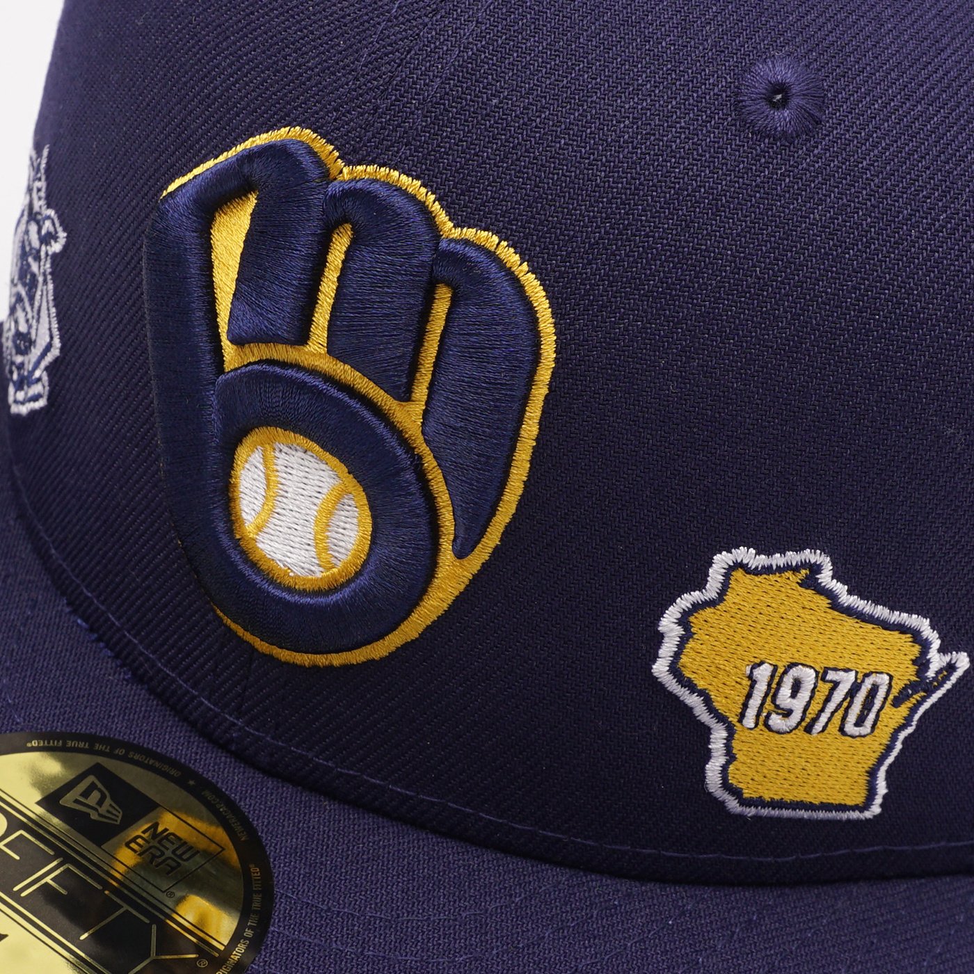 Milwaukee Brewers New Era on Field Diamond Era 59FIFTY Fitted Hat - White/Navy