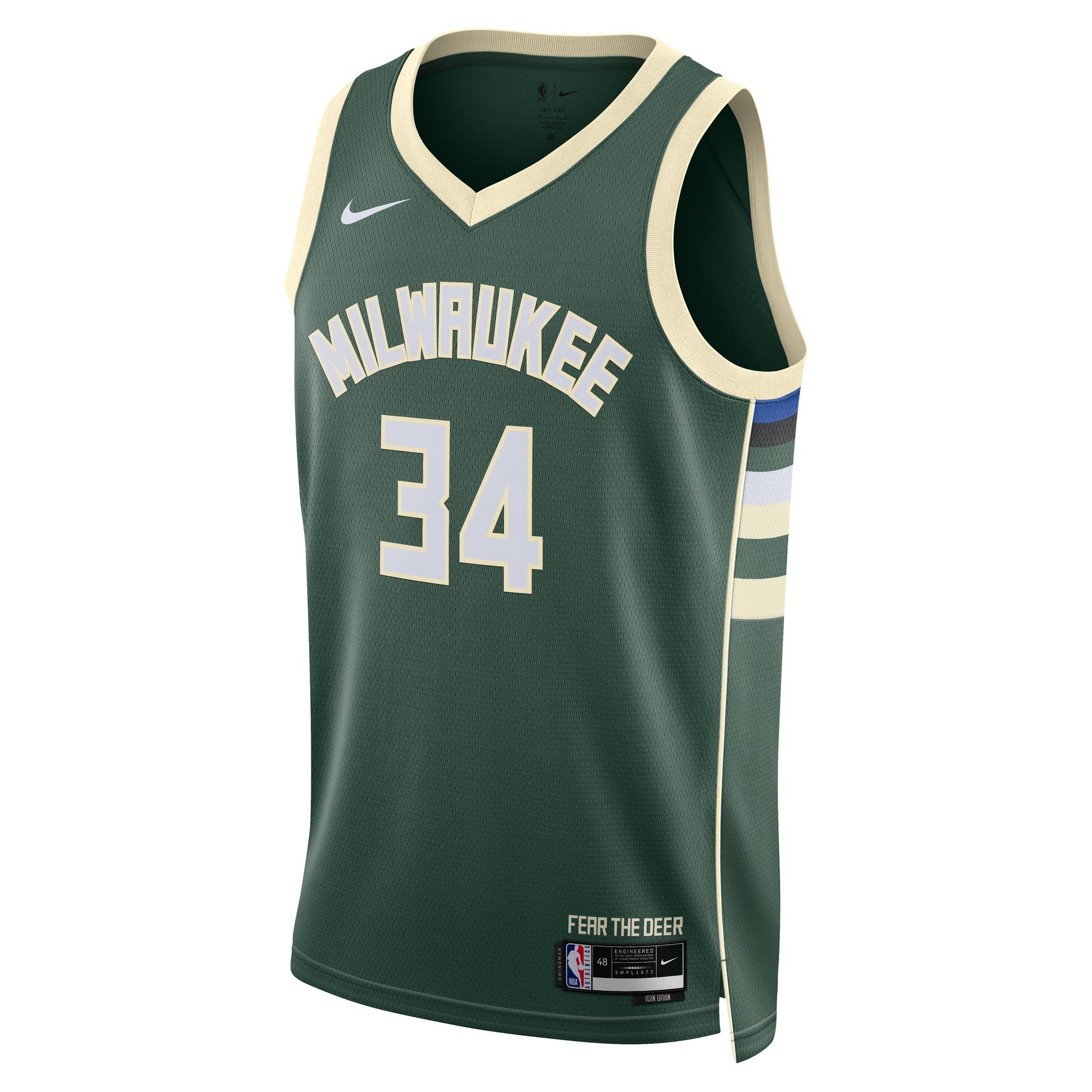 Nike Men's Milwaukee Bucks Giannis Antetokounmpo City Edition Swingman Jersey - White, Size: XL, Polyester