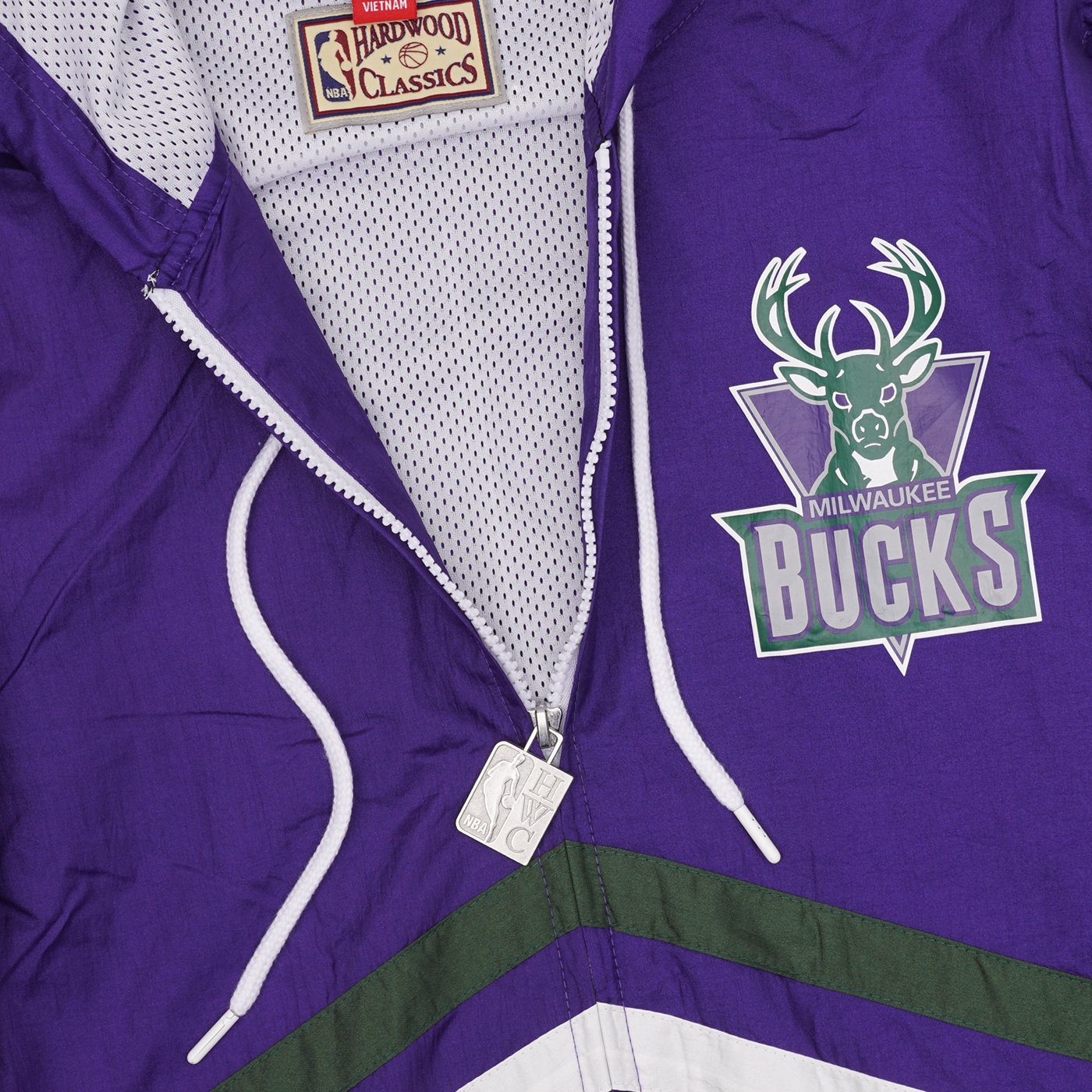 Mitchell & Ness Men's Bucks Full Zip 2.0 Hoodie Purple Size L | MODA3