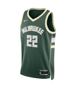 Nike Men's Milwaukee Bucks Khris Middleton #22 Purple Hardwood Classic Dri-Fit Swingman Jersey, XL