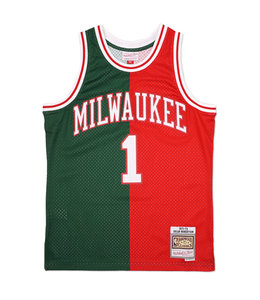 1 OSCAR ROBERTSON Milwaukee Bucks NBA Guard Green Throwback Jersey