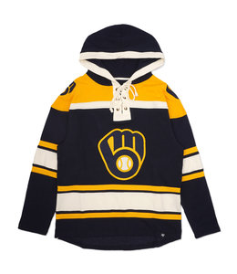 Milwaukee Brewers '47 City Connect Trifecta Shortstop Pullover Hoodie - Blue