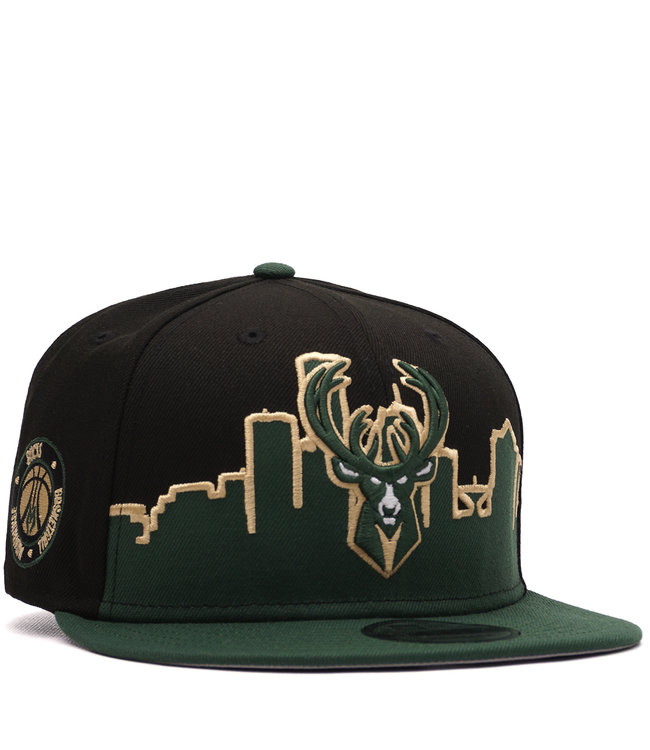 Milwaukee Bucks New Era 950 Black Mesh Back Snapback Cap