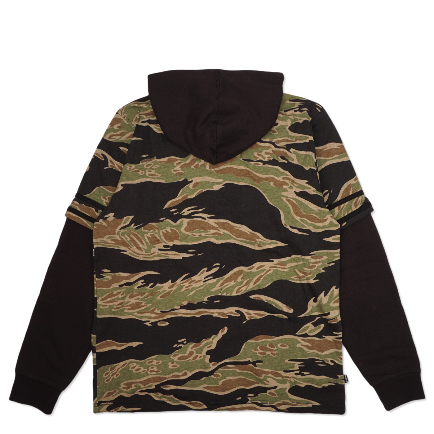 Primitive Tiger Two-Fer Hooded Camo Baseball Jersey