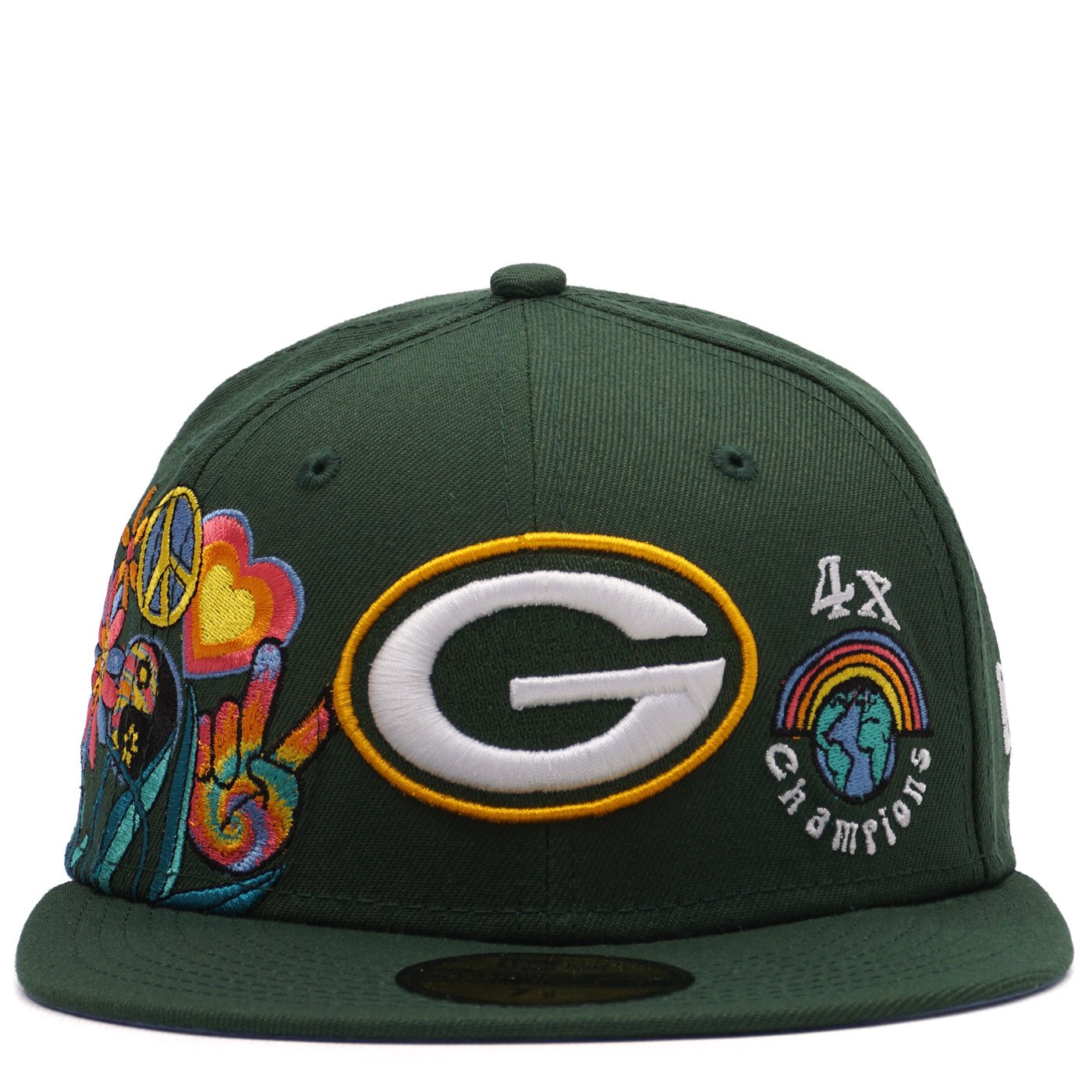 Green Bay Packers Groovy 59FIFTY Fitted Hat - Size: 7 1/4, by New Era