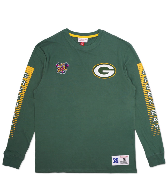 Men's Mitchell & Ness Green Bay Packers Fashion Long Sleeve T-Shirt Size: Small