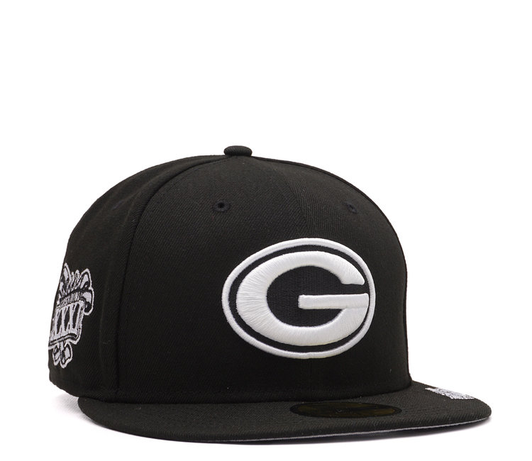 Men's Green Bay Packers New Era Black Super Bowl Patch 59FIFTY