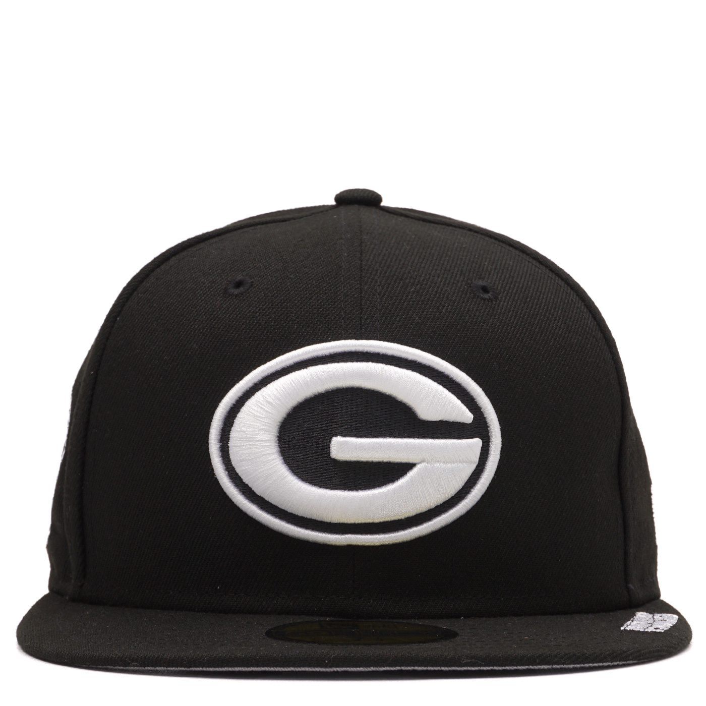 Green Bay Packers New Era Super Bowl Patch 59FIFTY Fitted Hat - Black