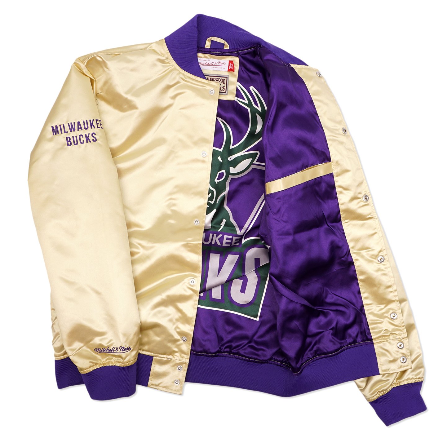 NBA Mitchell & Ness Milwaukee Bucks Heavyweight Purple Jacket