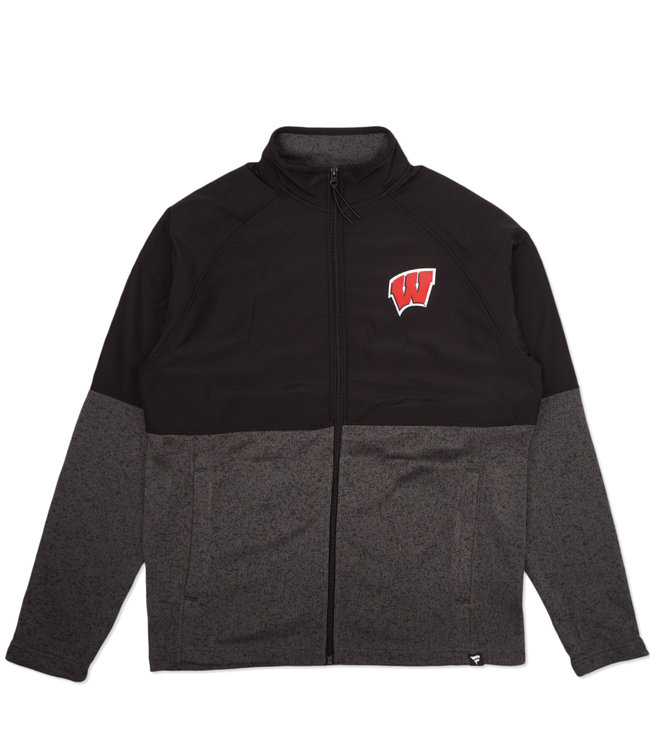 FANATICS Badgers Durable Fleece Full-Zip Jacket