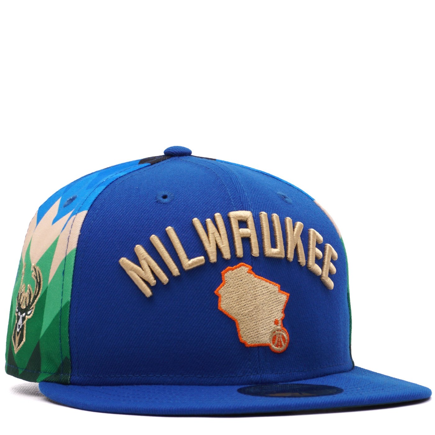 Men's Milwaukee Bucks New Era Green Official Team Color 59FIFTY