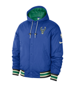 Men's Nike Royal/Hunter Green Milwaukee Bucks 2022/23 City Edition Showtime Thermaflex Full-Zip Jacket Size: Medium