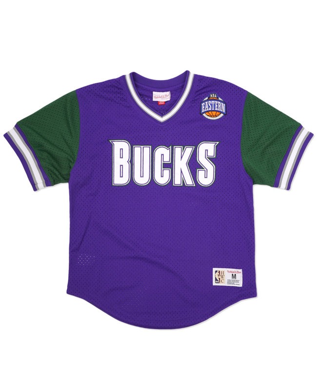 MITCHELL AND NESS Bucks Night Mesh V-Neck Jersey