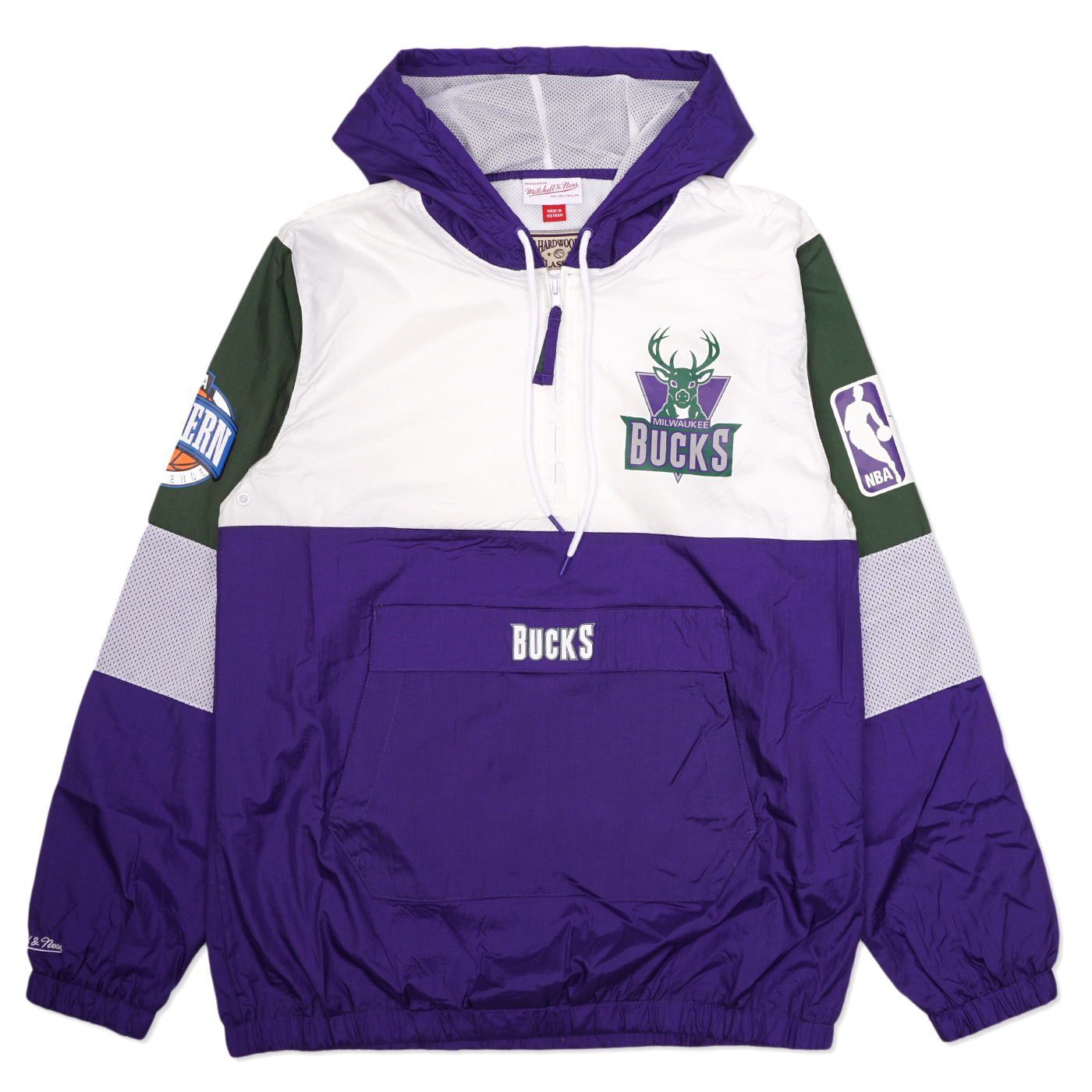 Mens Hardwood Classics Script Milwaukee Bucks Varsity Jacket