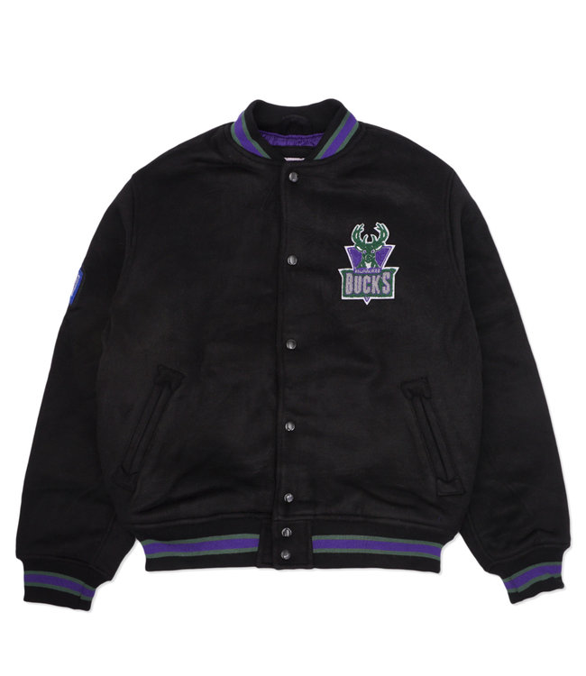 Mitchell & Ness Milwaukee Bucks Varsity Jacket - Black - MODA3