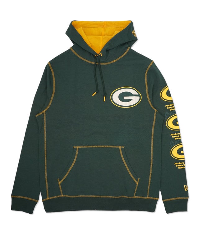 Packers New Era 2023 Sideline Hoodie Small Gold