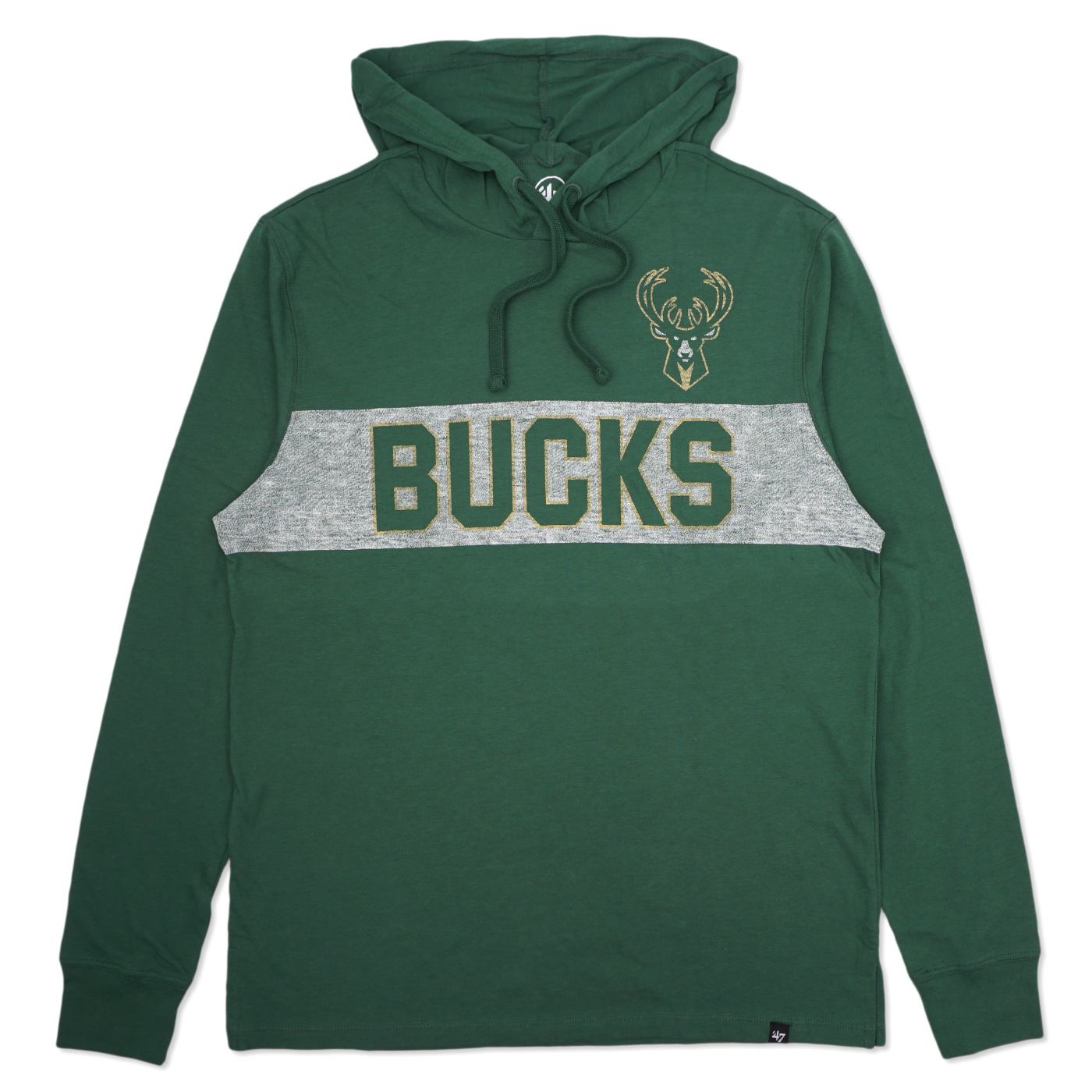 Milwaukee Bucks '47 Brand Black Headline Deer Hooded Sweatshirt